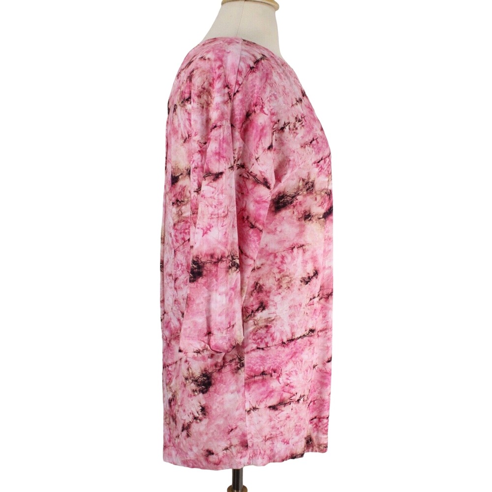 Soft Surroundings‎ Abilene Top Size XS Pink 3/4 Sleeve Stretch Rayon - Picture 3 of 9
